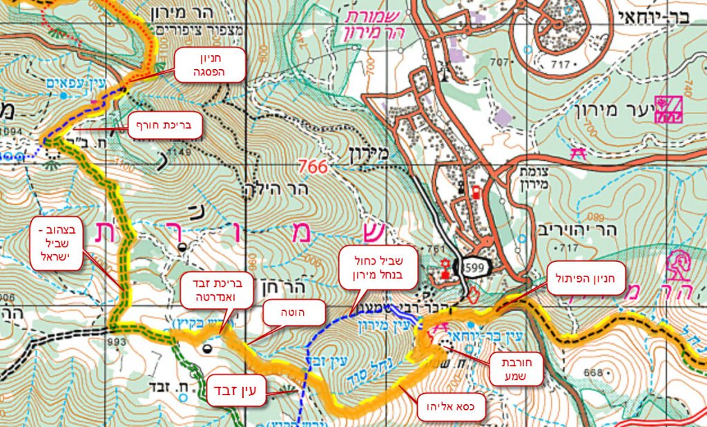 מפת מסלול עין זבד